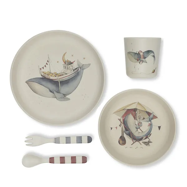 Konges Sløjd Dinner Set - Whale