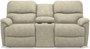 La-Z-Boy Trouper PowerRecline La-Z-Time Stucco Reclining Loveseat with Console