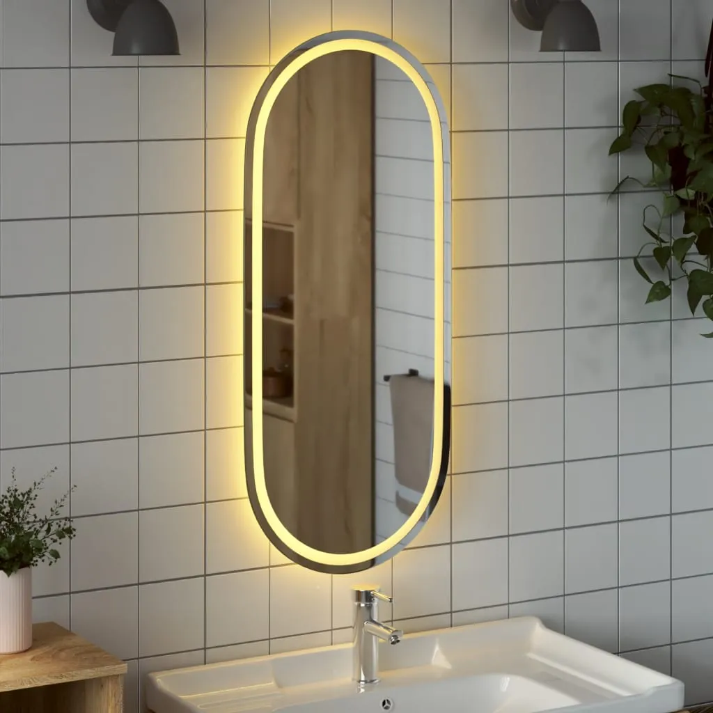 LED Bathroom Mirror 100x45 cm Oval