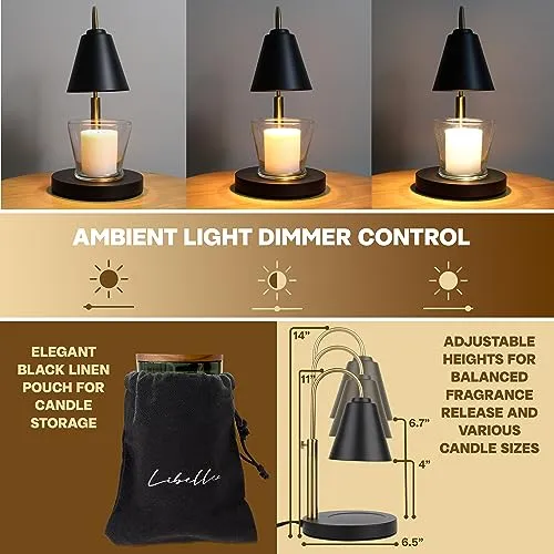 Libellec Premium Dimmable Candle Warmer Lamp Warmer for Aroma Candles