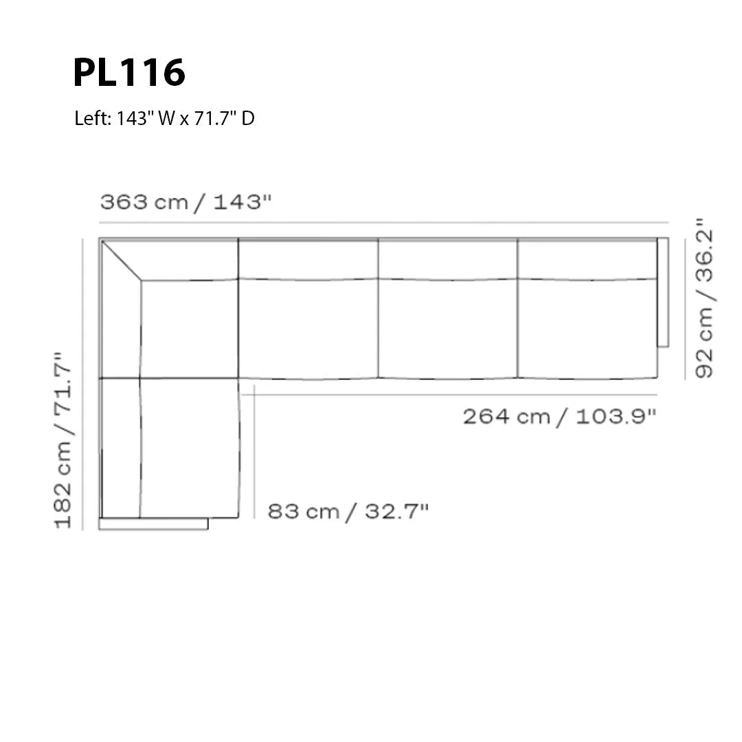 Lissoni Sofa - 5-Seater w/ Corner