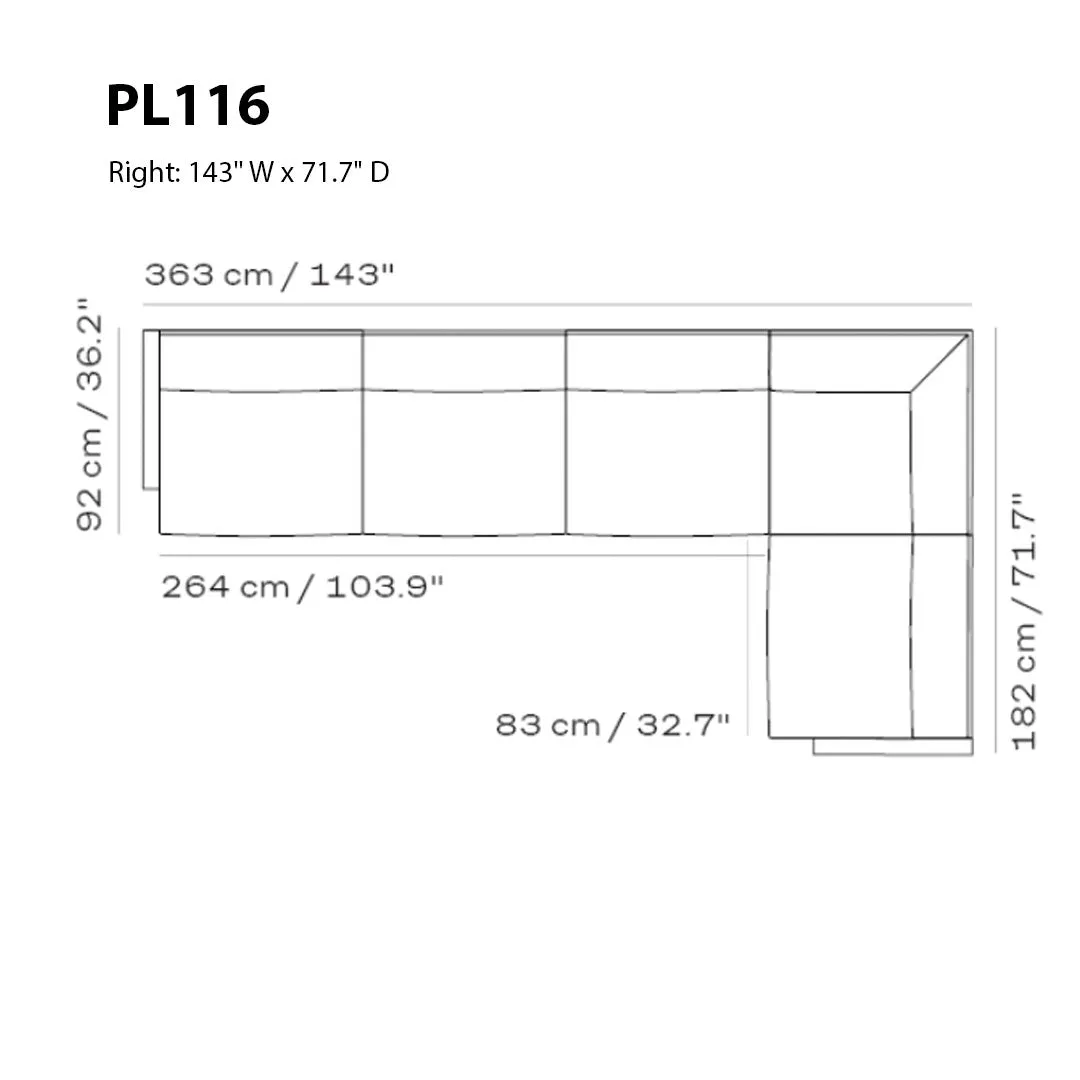 Lissoni Sofa - 5-Seater w/ Corner