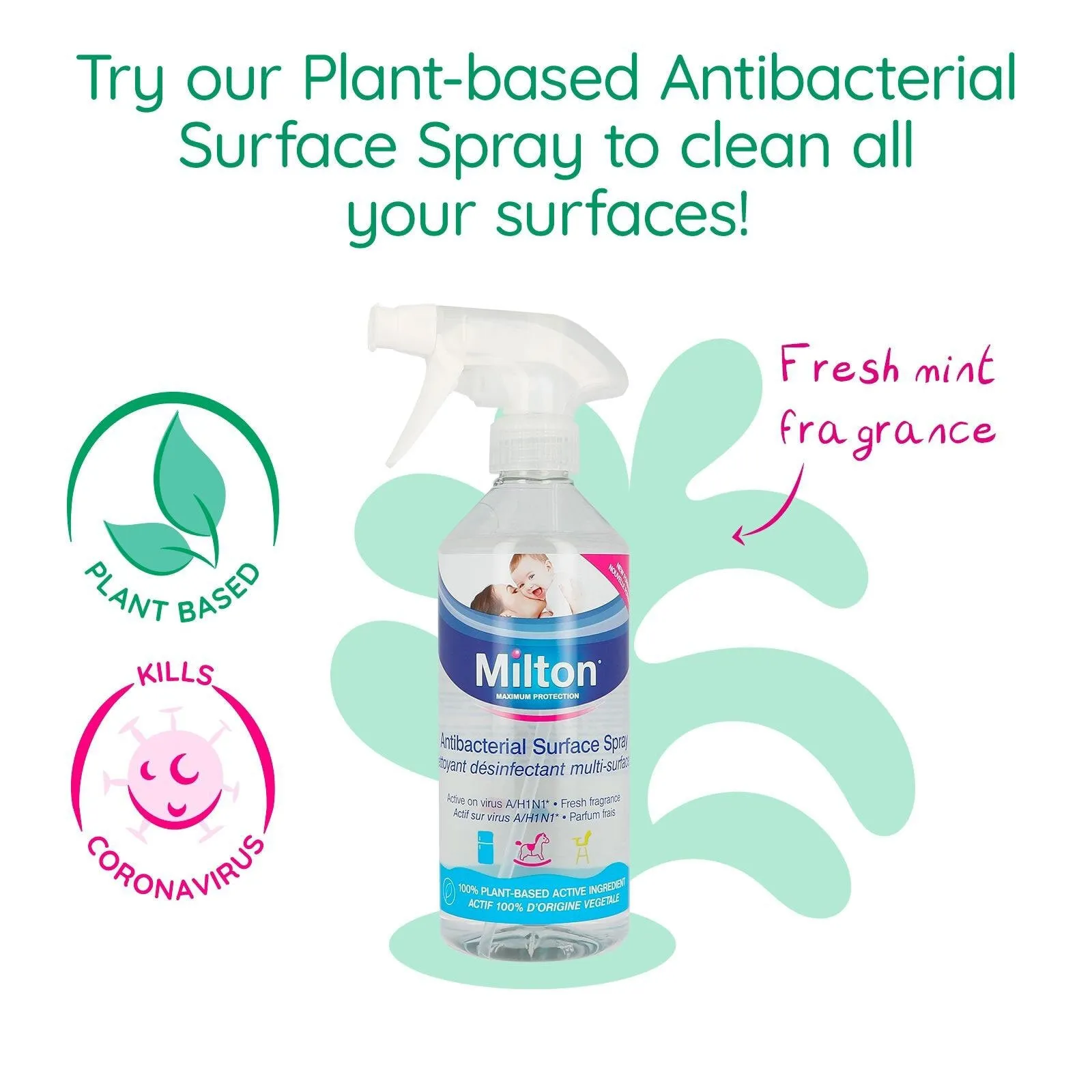 Milton Antibacterial Surface Spray 500ml