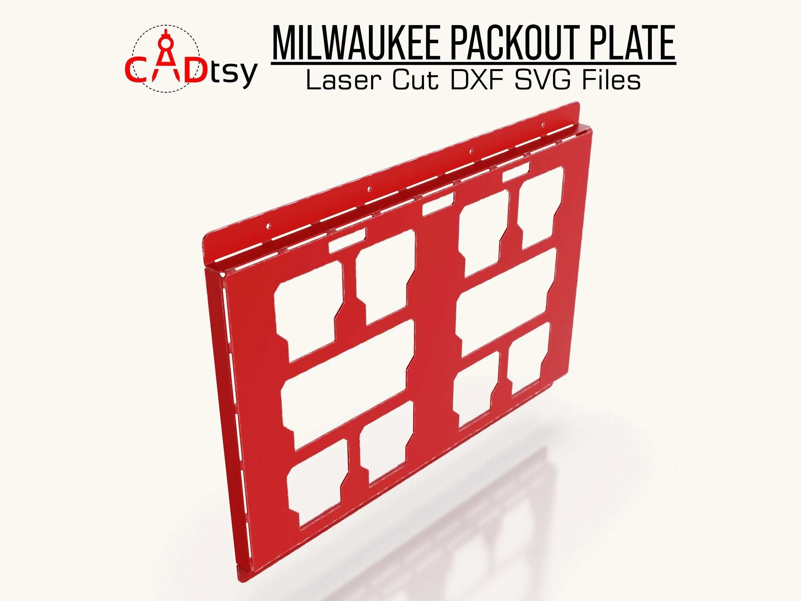 Milwaukee Packout Mounting Plate DXF / SVG - Versatile CNC Laser / Plasma Cutting Files for Truck / UTV / Workshop