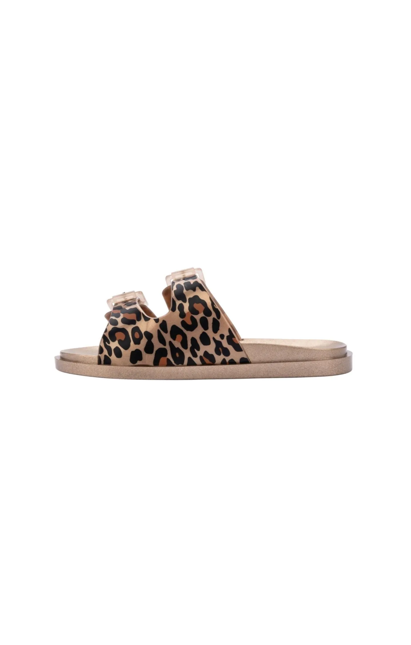 Mini Melissa Wide Kid - Gold / Black Leopard