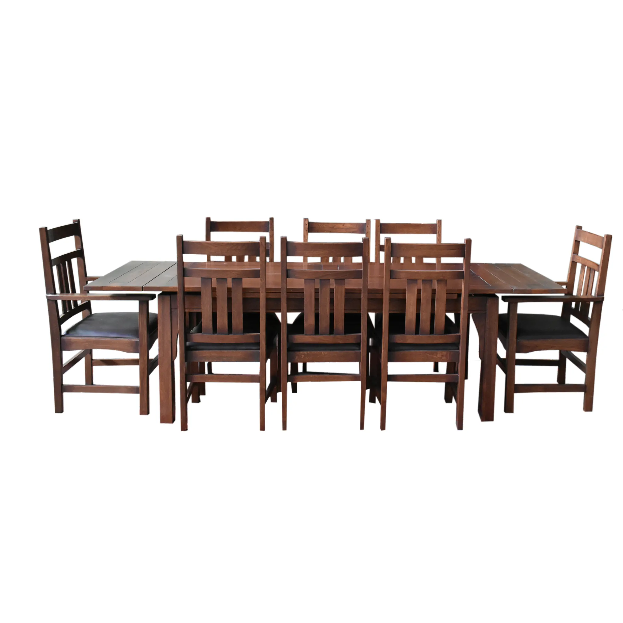 Mission Stow Leaf Table with #401 Chair Dining Set - Dark Oak