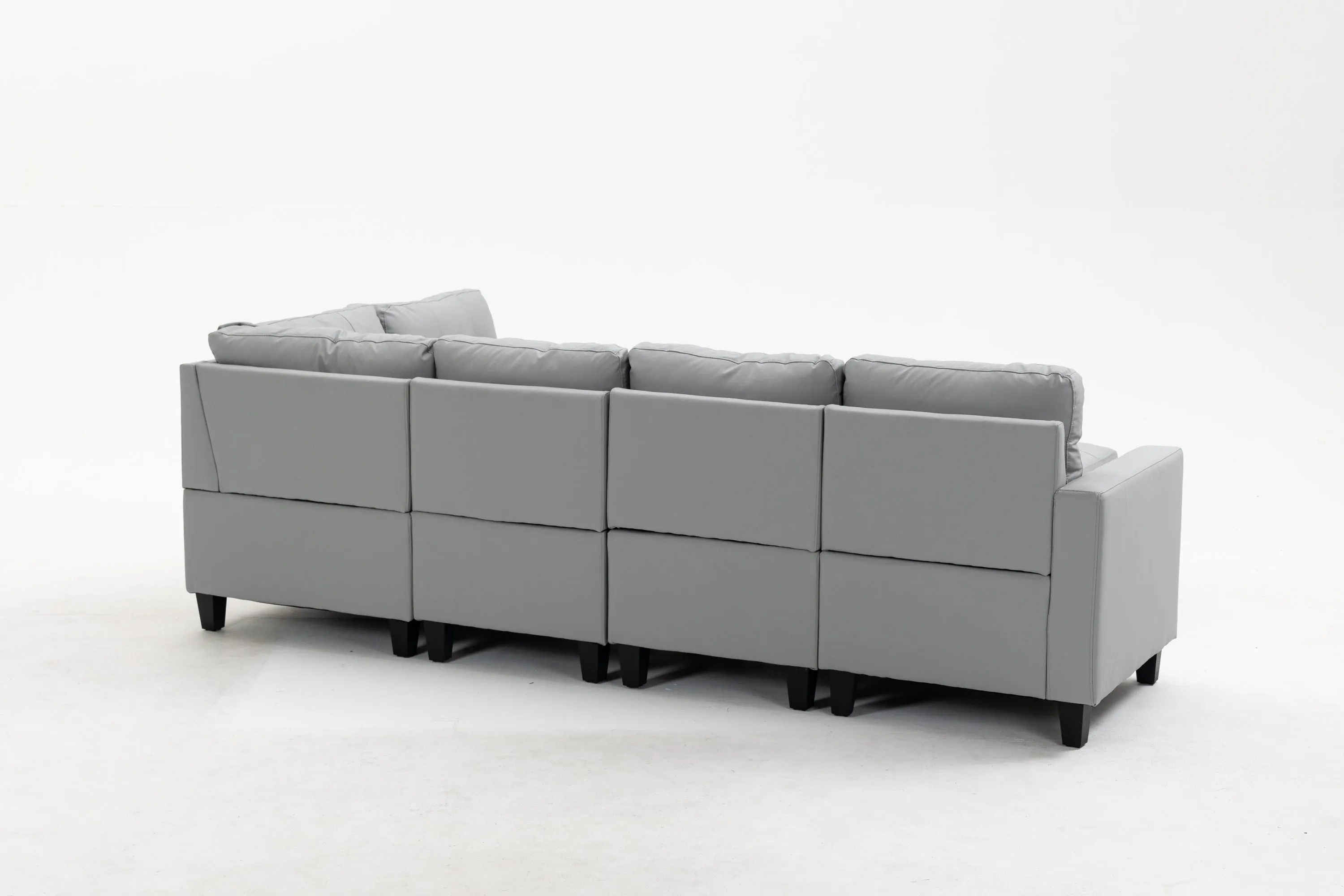 Modular Sectional Sofa Assemble Modular Sectional Sofas Bundle Set Cushions, Easy to Assemble Left & Right Arm Chair,Corner Chair, Ottomans Table