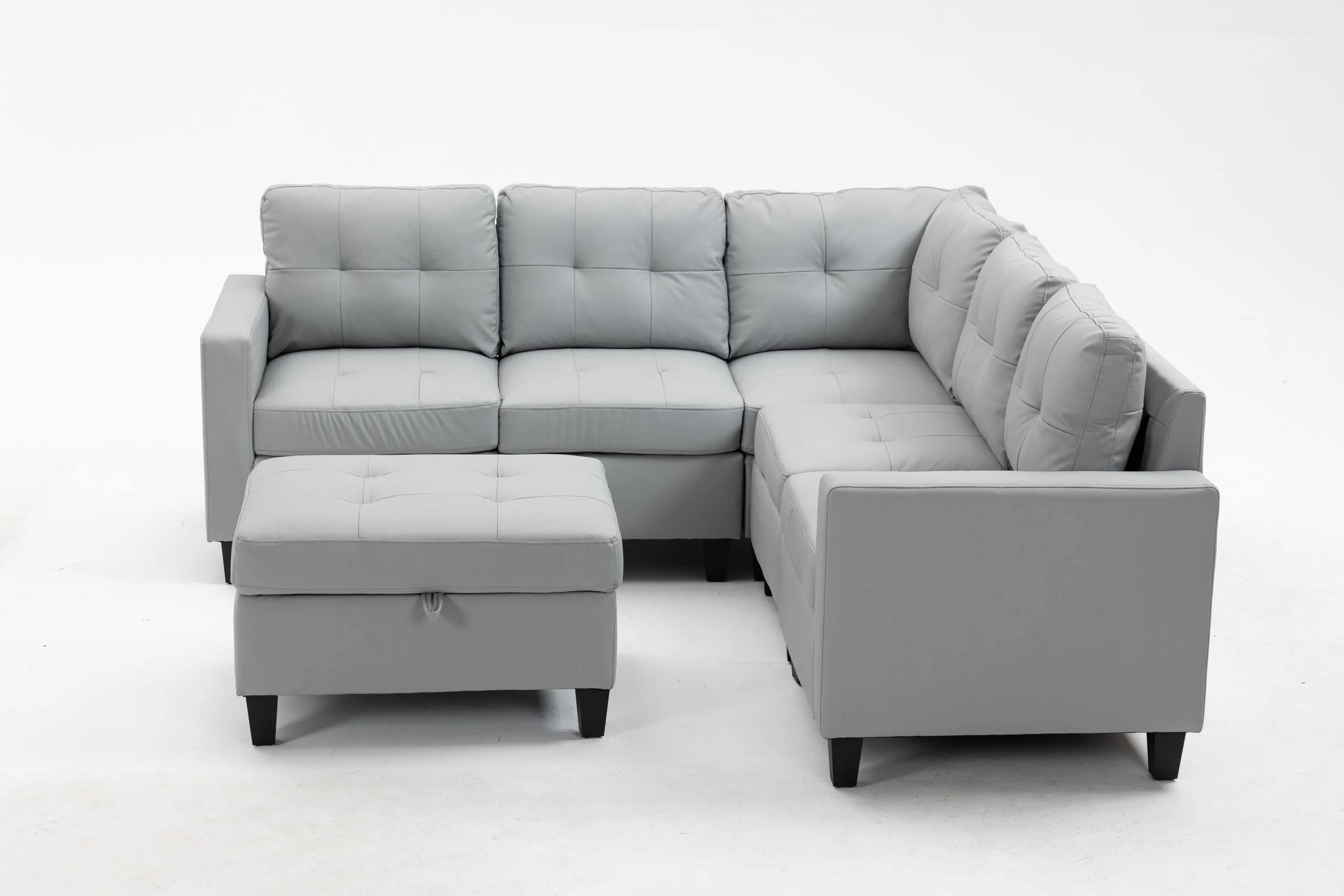 Modular Sectional Sofa Assemble Modular Sectional Sofas Bundle Set Cushions, Easy to Assemble Left & Right Arm Chair,Corner Chair, Ottomans Table