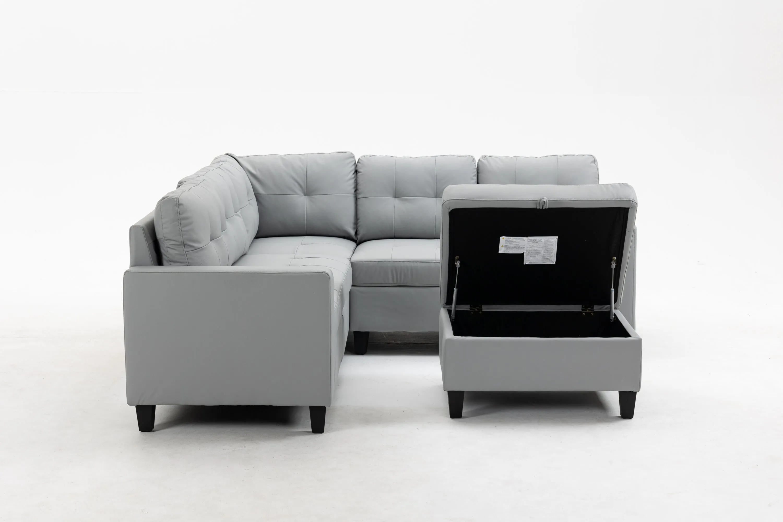 Modular Sectional Sofa Assemble Modular Sectional Sofas Bundle Set Cushions, Easy to Assemble Left & Right Arm Chair,Corner Chair, Ottomans Table