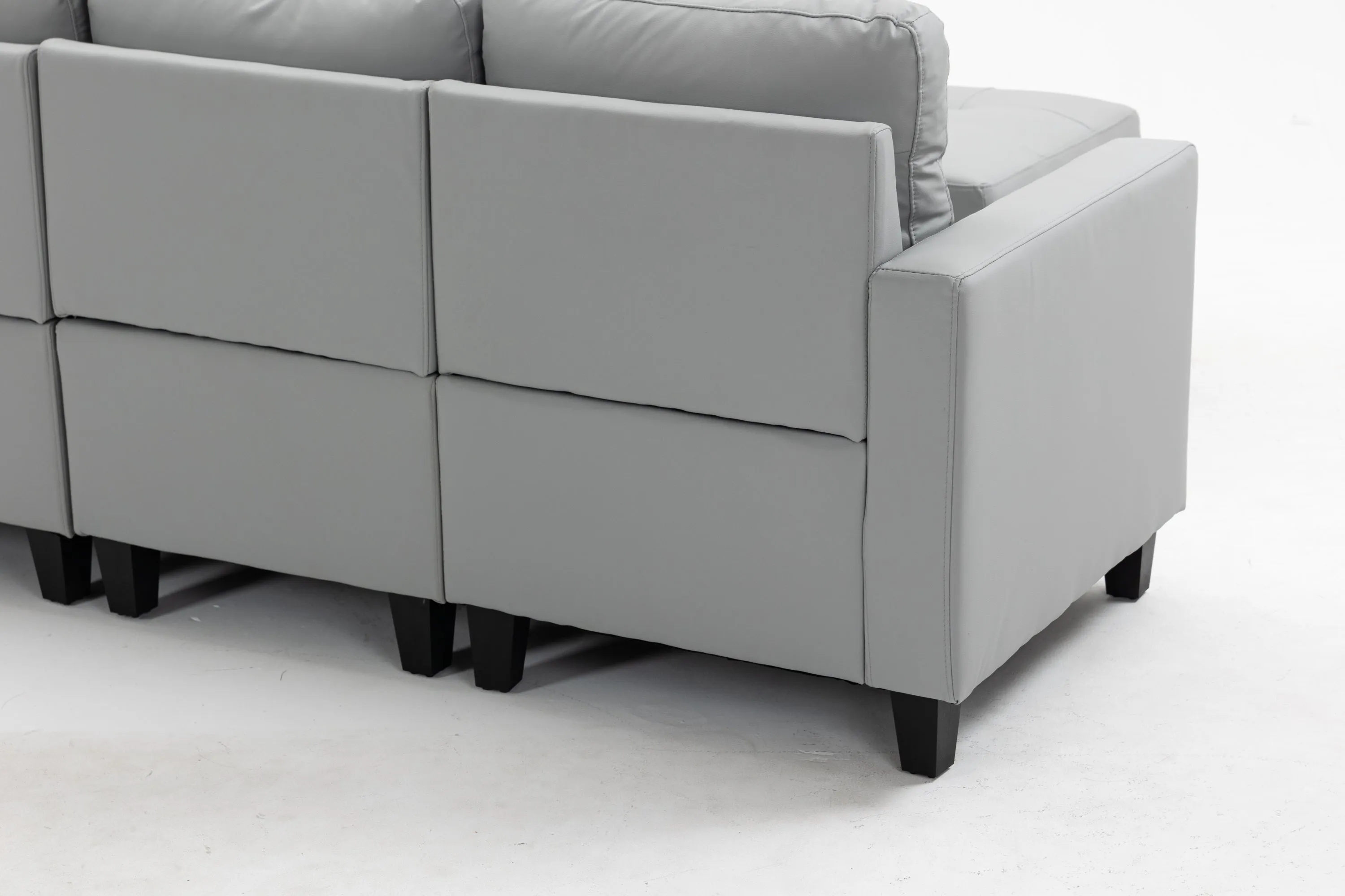 Modular Sectional Sofa Assemble Modular Sectional Sofas Bundle Set Cushions, Easy to Assemble Left & Right Arm Chair,Corner Chair, Ottomans Table