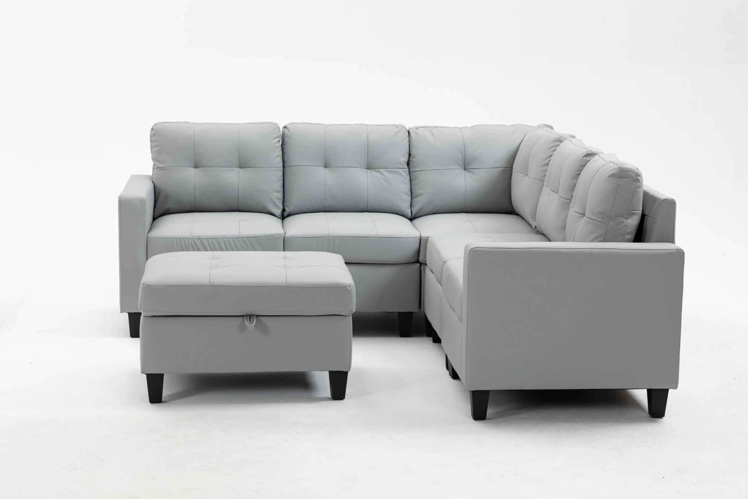 Modular Sectional Sofa Assemble Modular Sectional Sofas Bundle Set Cushions, Easy to Assemble Left & Right Arm Chair,Corner Chair, Ottomans Table