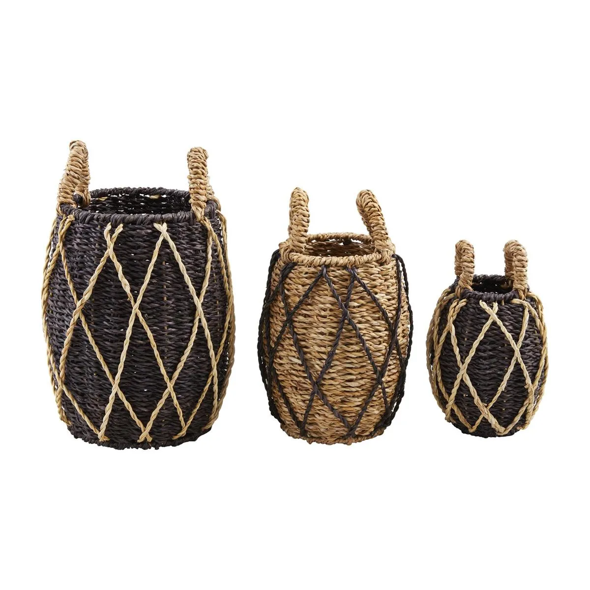 Mud Pie Black Two-Tone Baskets