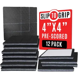 Non Slip Furniture Pad Grippers - Stops Slide - Multi Size (12 Pads) - Make 4"