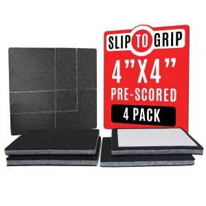 Non Slip Furniture Pad Grippers - Stops Slide - Multi Size (4 Pads) - Make 4"