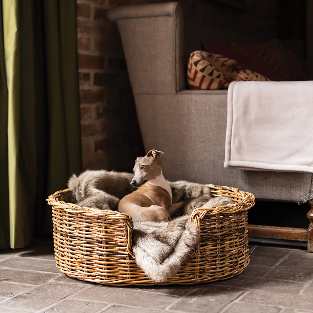 Oval Rattan Dog Baskets - Natural