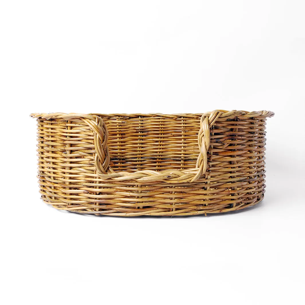 Oval Rattan Dog Baskets - Natural