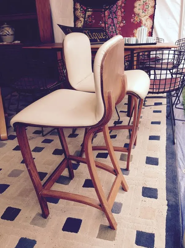 Pair of Mid Century Modern Plycraft Custom Counter Stools SOLD