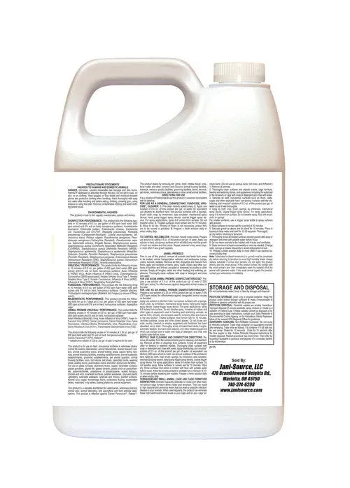 ParvoScrub II 1:256 Super Concentrate Kennel Disinfectant, Cleaner, & Deodorant, Kills Human Coronavirus, 1 Gallon