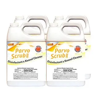 ParvoScrub II 1:256 Super Concentrate Kennel Disinfectant, Cleaner, & Deodorant, Kills Human Coronavirus, 1 Gallon