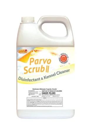 ParvoScrub II 1:256 Super Concentrate Kennel Disinfectant, Cleaner, & Deodorant, Kills Human Coronavirus, 1 Gallon