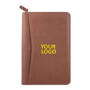 Pedova Junior Zippered Branded Padfolio, Terra Cotta