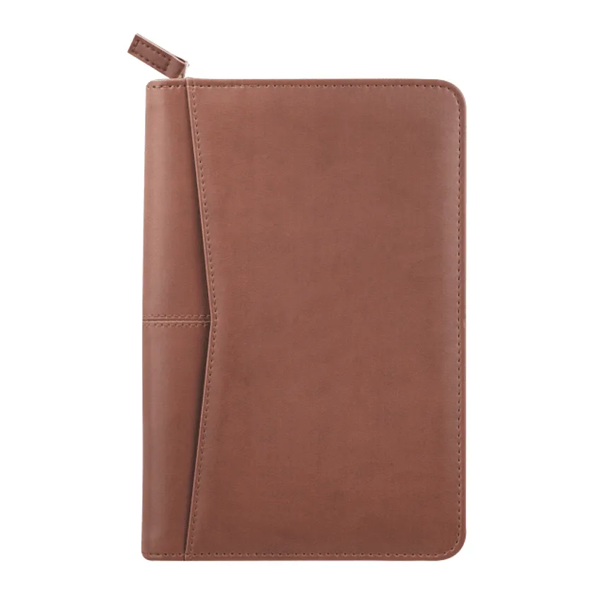 Pedova Junior Zippered Branded Padfolio, Terra Cotta