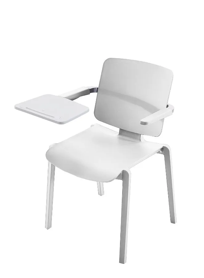 Plastic Training Chair with Writing Pad for Schools, Collages, Office, with Steel Frame for Sturdy Comfortable Seating