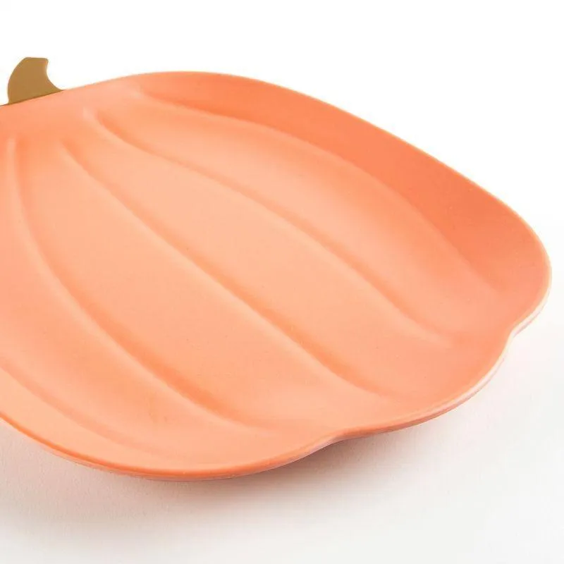 Reusable Bamboo Pumpkin Plate