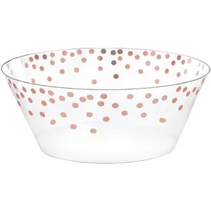 Rose Gold PET Plastic Small Serving Bowl, 6.1 Inches, 1 Count