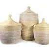 Senegalese Hamper - Two Tone Natural and White Medium