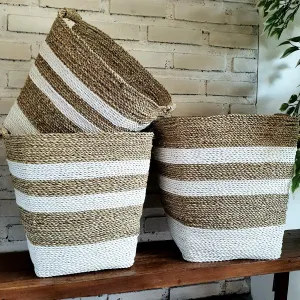 Set 3 Shana Square Grass Basket