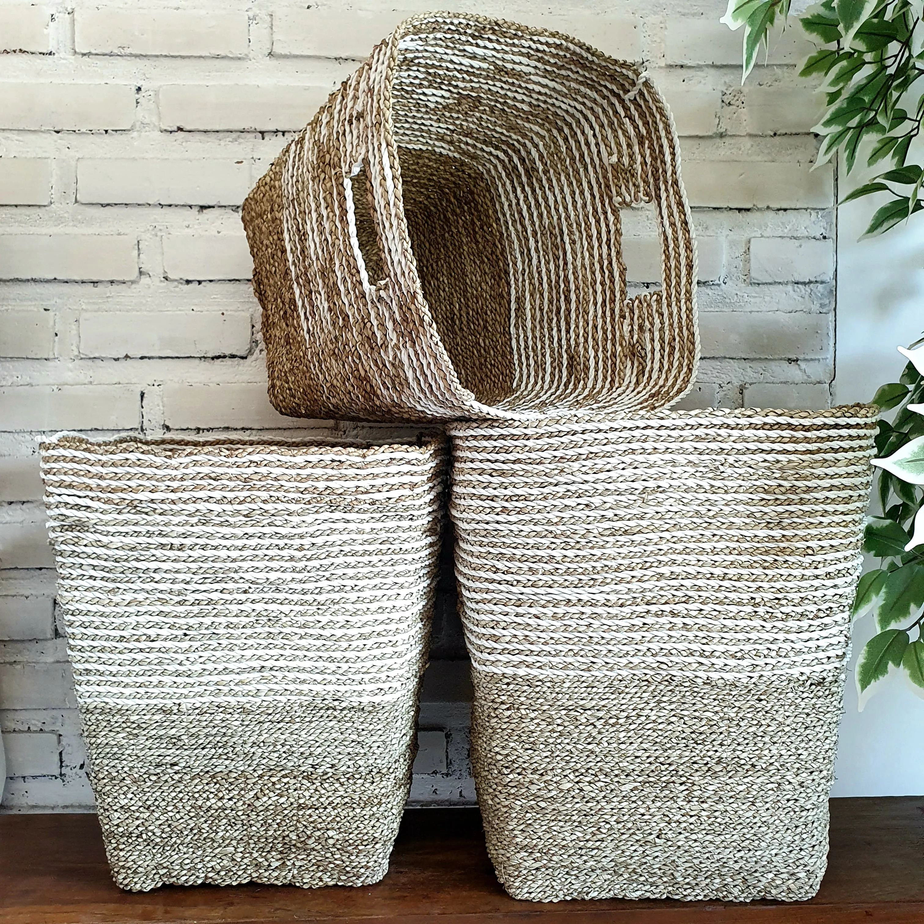 Set 3 Shana Square Grass Basket