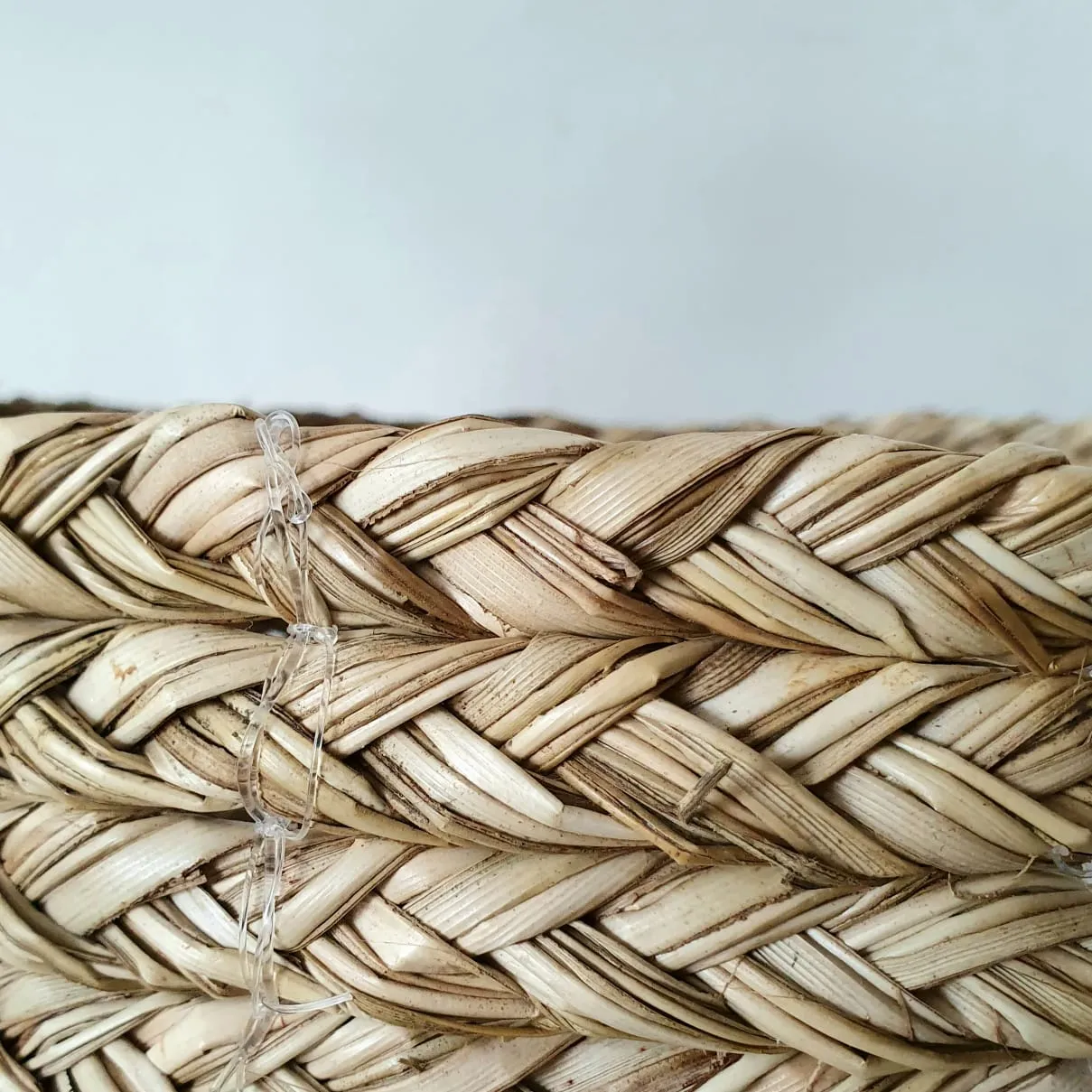 Set 4 Woven Natural Straw Grass Basket