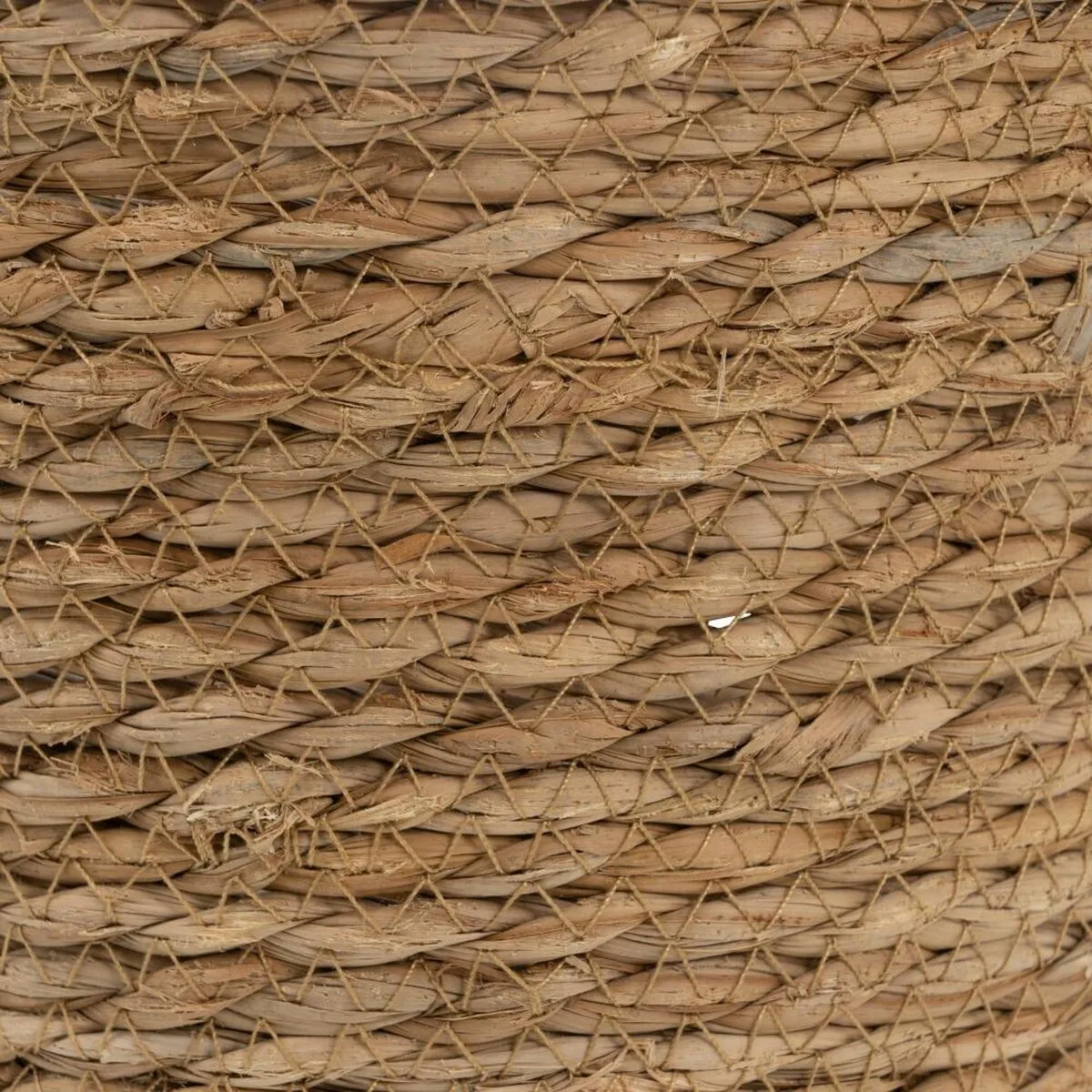 Set of Baskets Natural 17 x 17 x 20 cm Natural Fibre (3 Pieces)