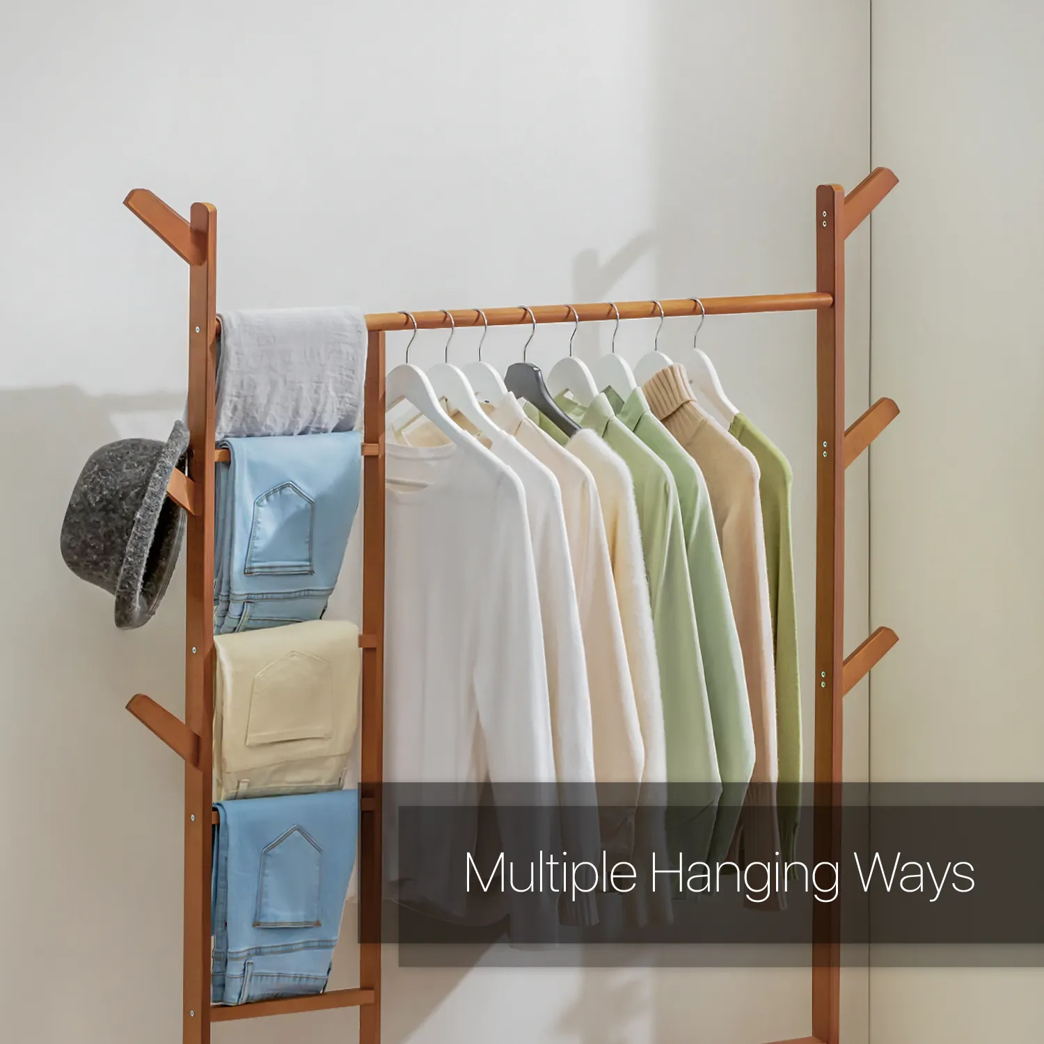 Sliding Garment Clothes Rack - with Pants Rack - Equal Top