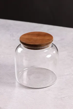 Small Glass Lidded Storage Jar