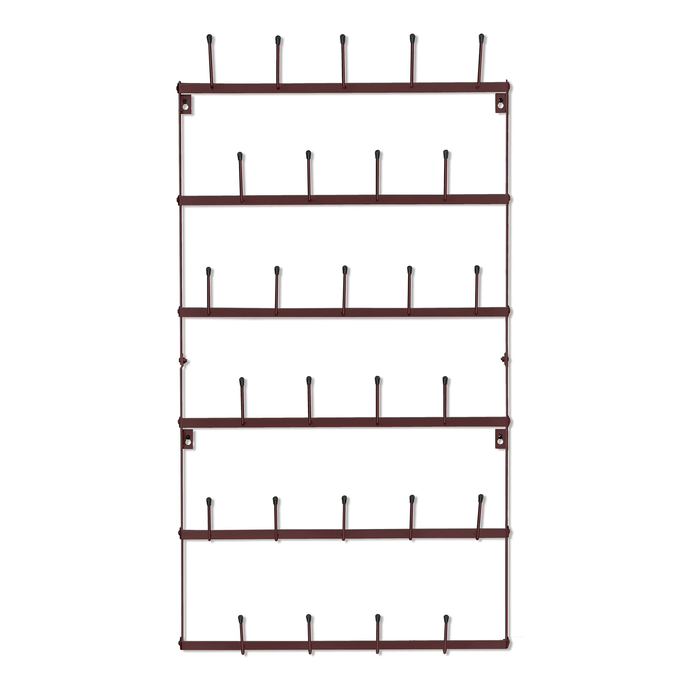 Sorbus Mug Rack for Wall - Large Rustic Coffee Mug Holder Wall Mount with 27 Hooks, Coffee Cup Display Rack, 6-Tier Metal Mug Organizer for Home, Kitchen & Bar, Coffee Station, Dining Room