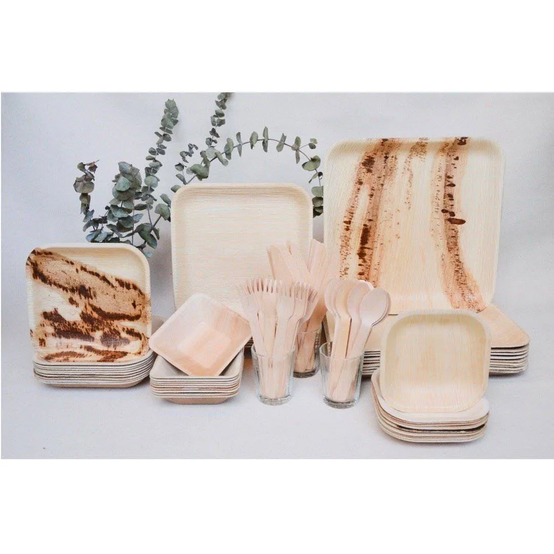 Square Party Pack - 100% Biodegradable Tableware