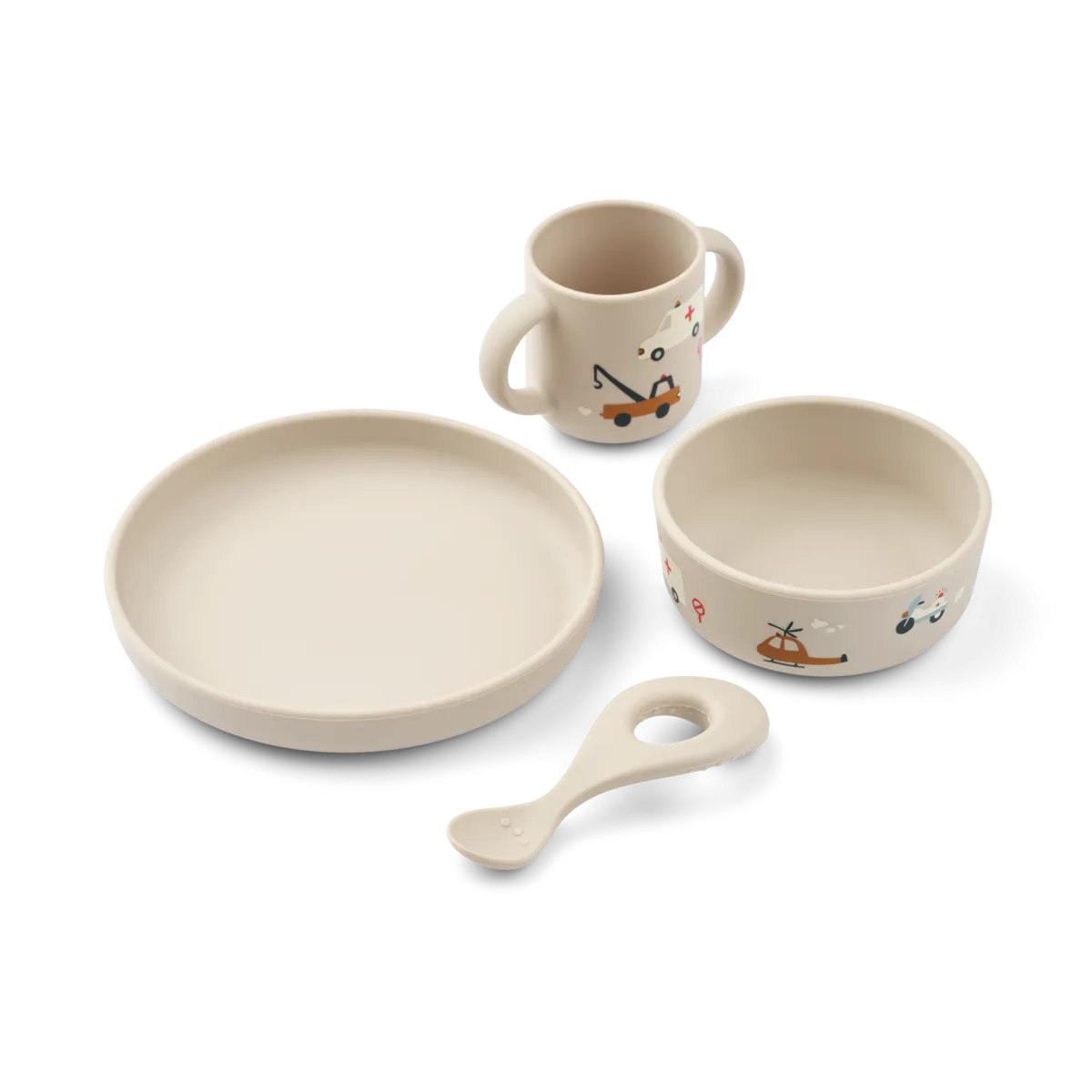 Tableware Set - Vivi - Emergency Vehicle - Sandy