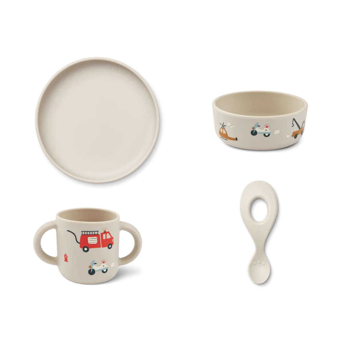 Tableware Set - Vivi - Emergency Vehicle - Sandy