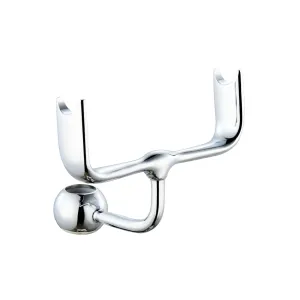 Telephone style rigid riser bracket for shower heads solid brass - chrome