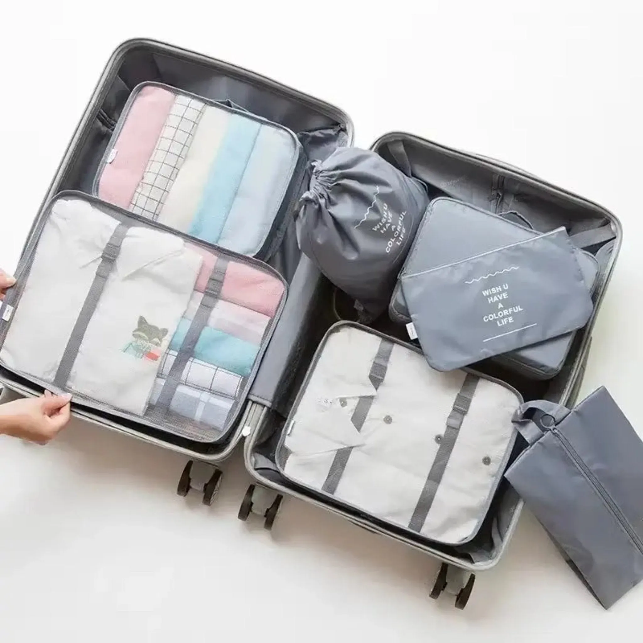 Travel Bag Organizer – 7-Piece Durable Packing Cube Set