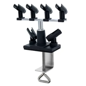 Universal Clamp-On Airbrush Holder that Holds Up to 6 Airbrushes