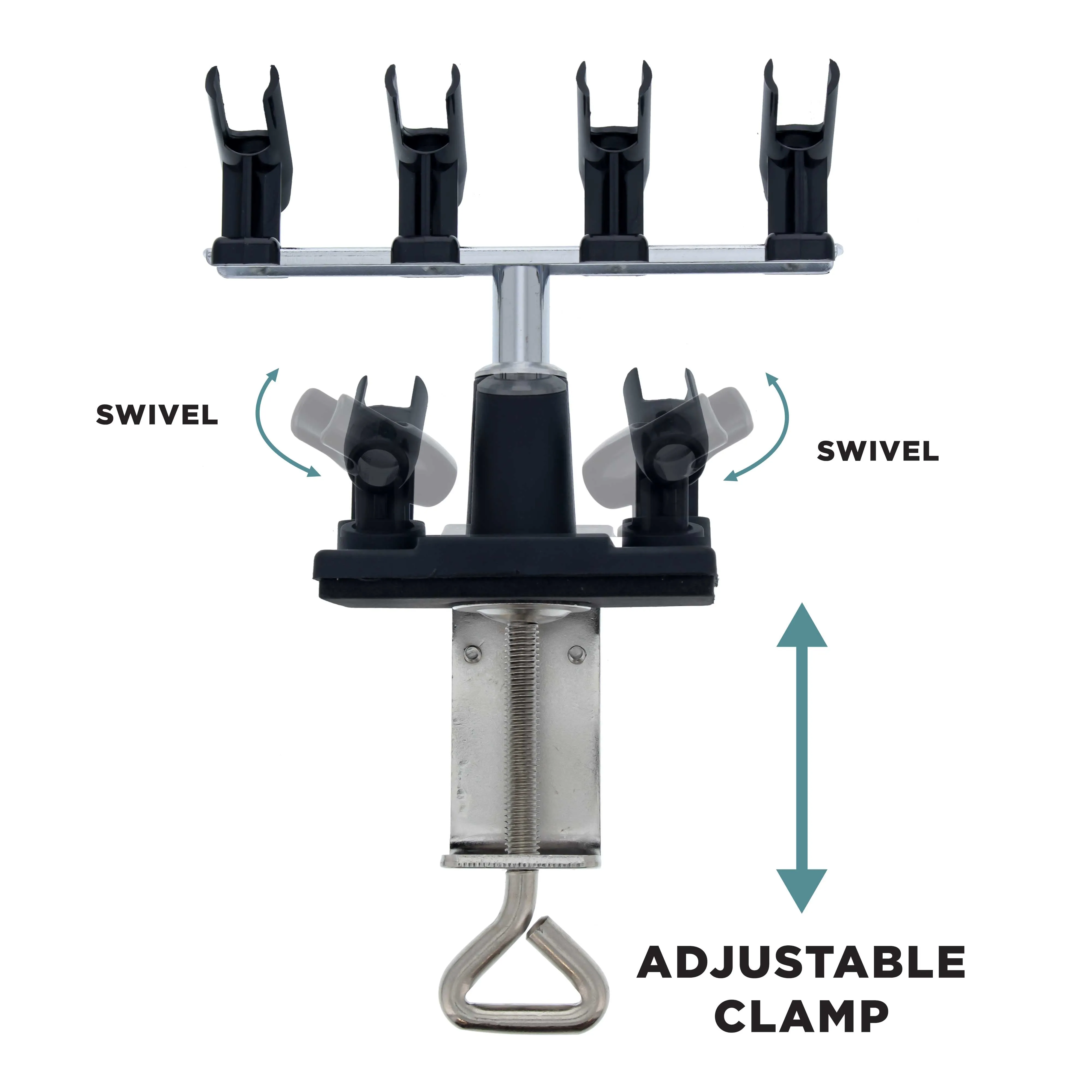 Universal Clamp-On Airbrush Holder that Holds Up to 6 Airbrushes