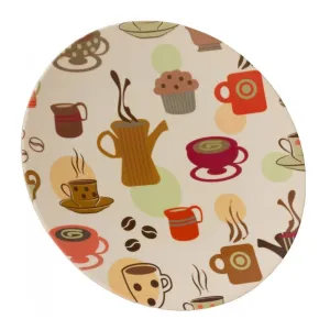 Vango Bamboo Dinner Plate 28cm (Coffee Cup Print)