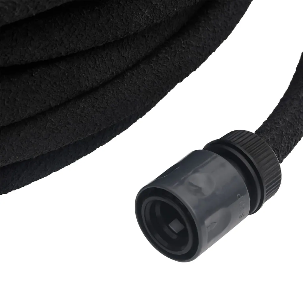 vidaXL 10M Garden Soaker Hose - Premium Rubber, Efficient Irrigation, 0.6" Diameter - Black