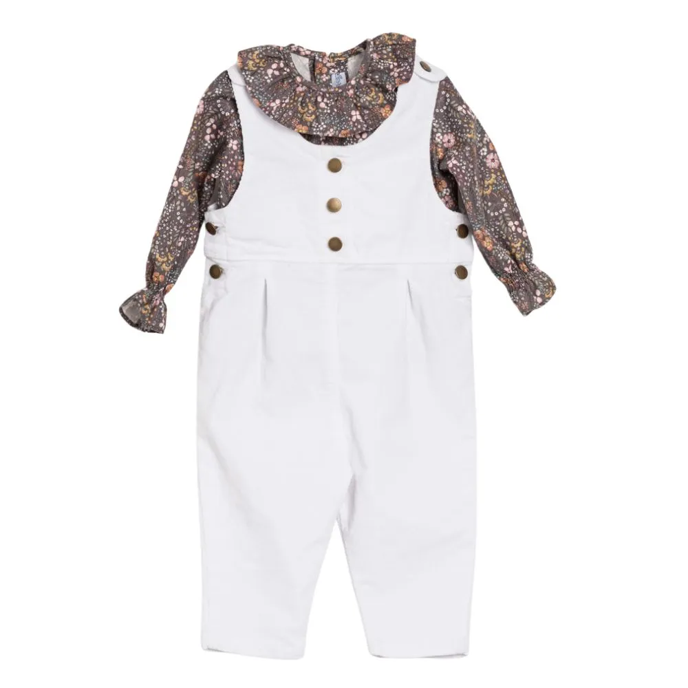 White Corduroy Dungarees