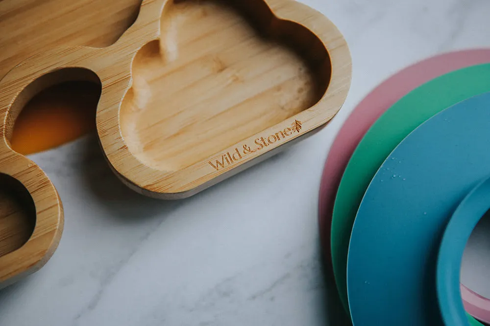 Wild & Stone Bamboo Rainbow Plate - Blue