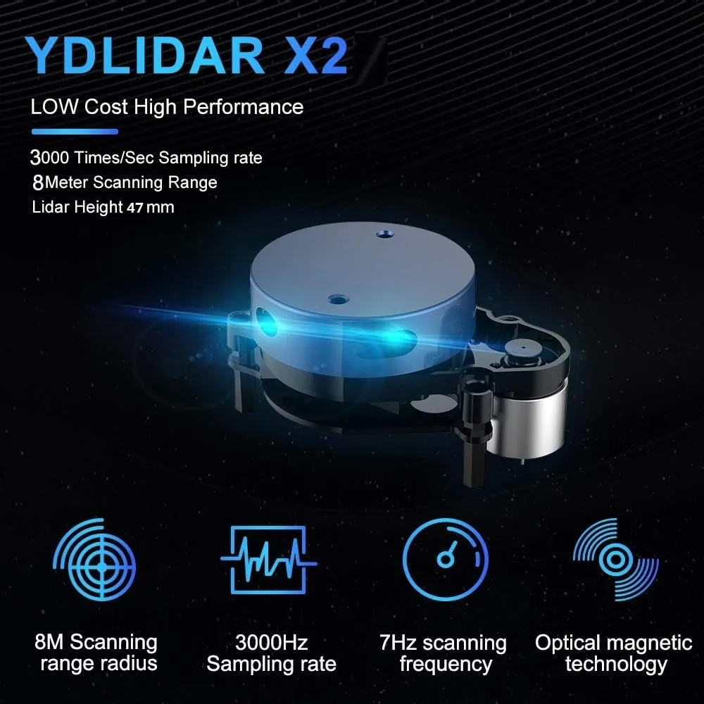 YDLidar X2L 360 Degree ROS Scanner for Navigation,Path planning, Collision Avoidance